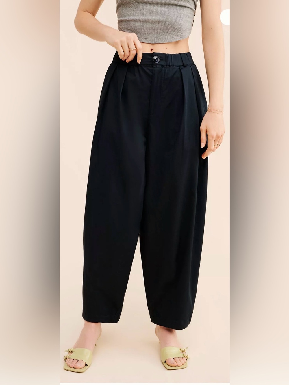 Maeve Anthropologie Curve Poplin Barrel Pants Cotton Size M